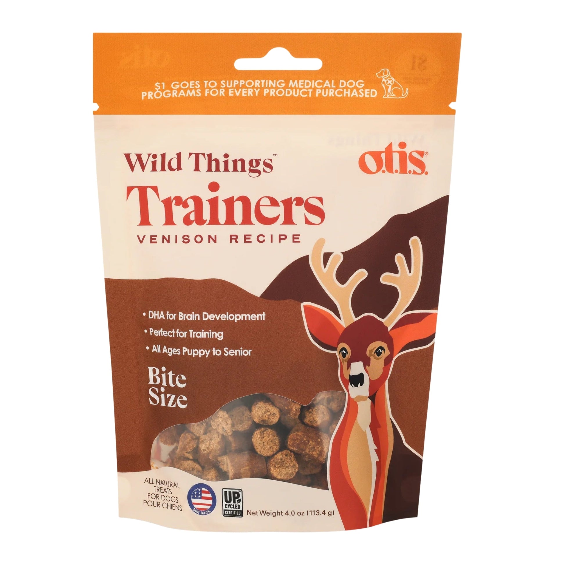 Otis Dog Wild Things Trainers Venison 4oz.