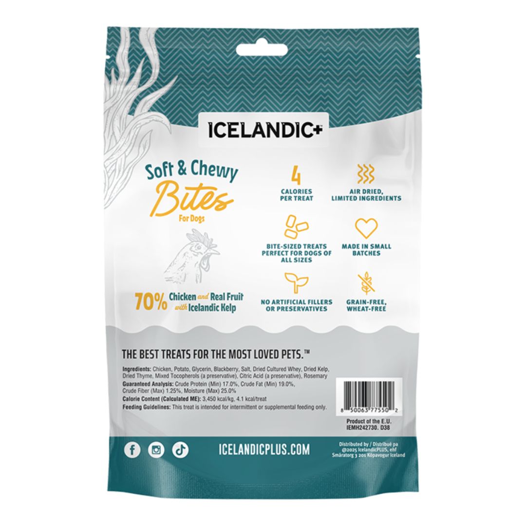 Icelandic Dog Chicken & Blackberry Soft & Chewy Bites 2.82oz.