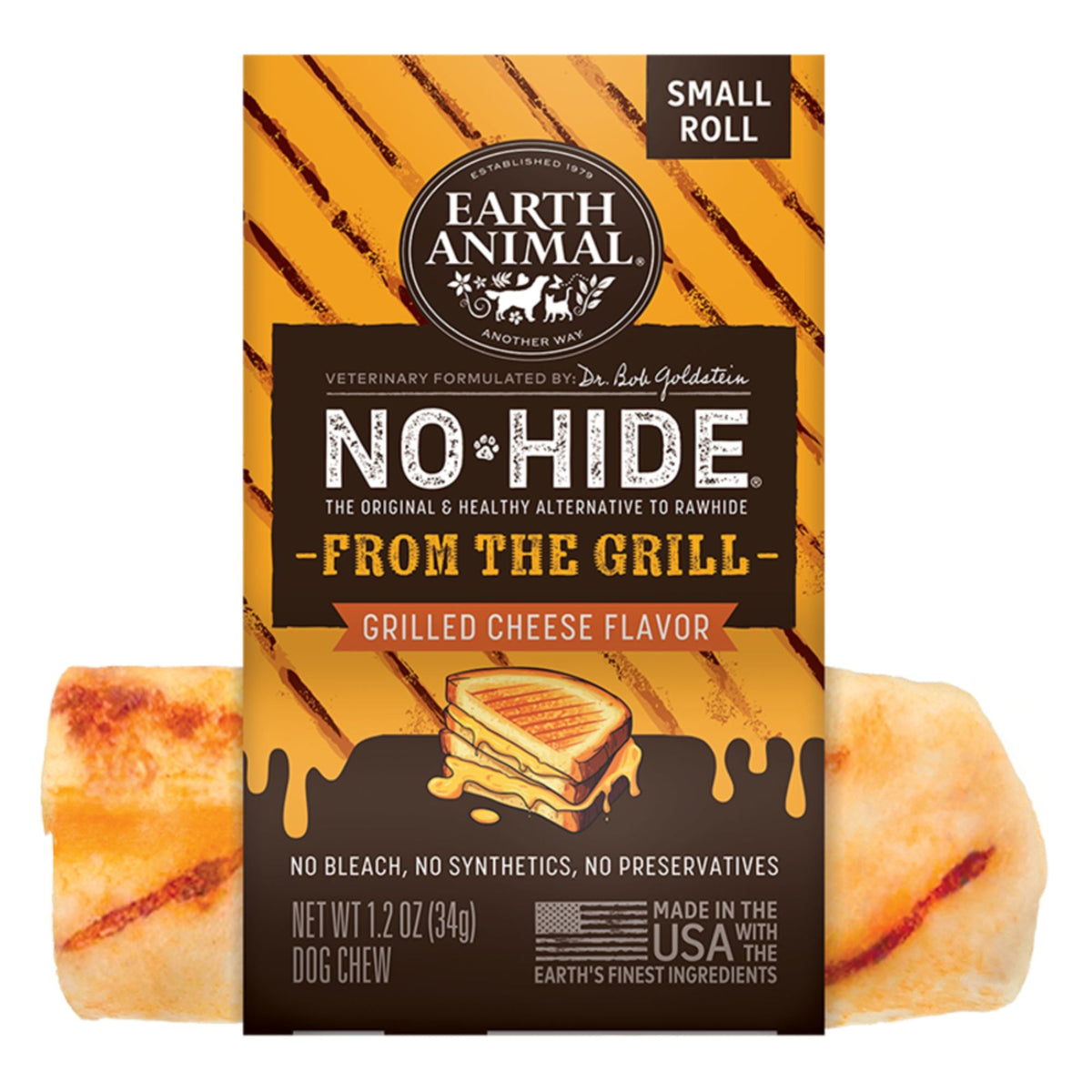 Earth Animal Dog No - Hide From The Grill Grilled Cheese Rolls Small - 20 Count