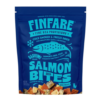 Finfare Dog 9oz. Freeze-dried Smoked Salmon Skin Bites