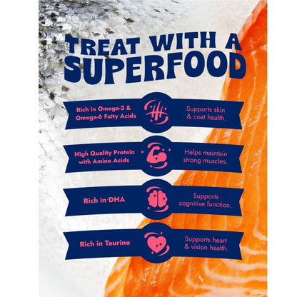 Finfare Dog 4oz. Freeze-dried Smoked Salmon Skin Strips