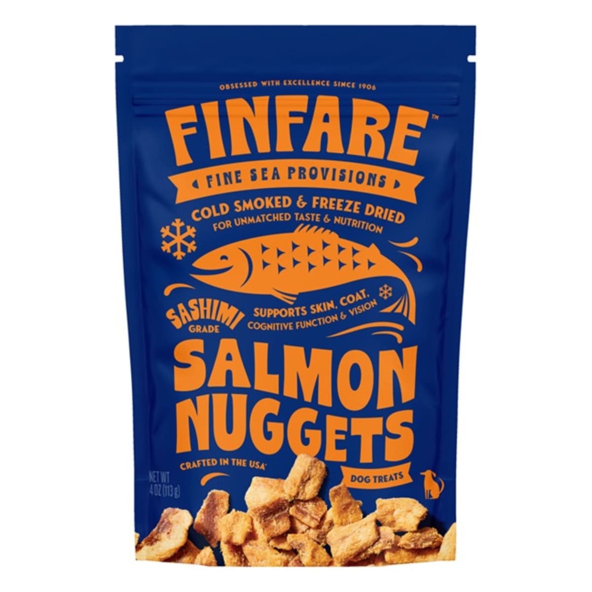 Finfare Dog 4oz. Freeze-dried Smoked Salmon Nuggets