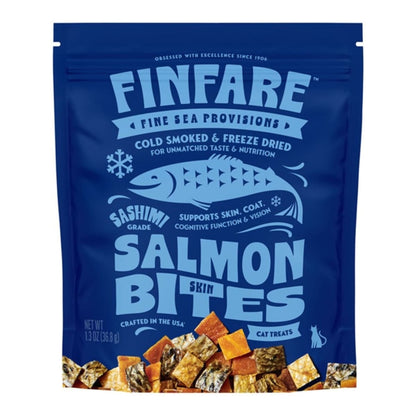 Finfare Cat 1.3oz. Freeze-dried Smoked Salmon Skin Bites