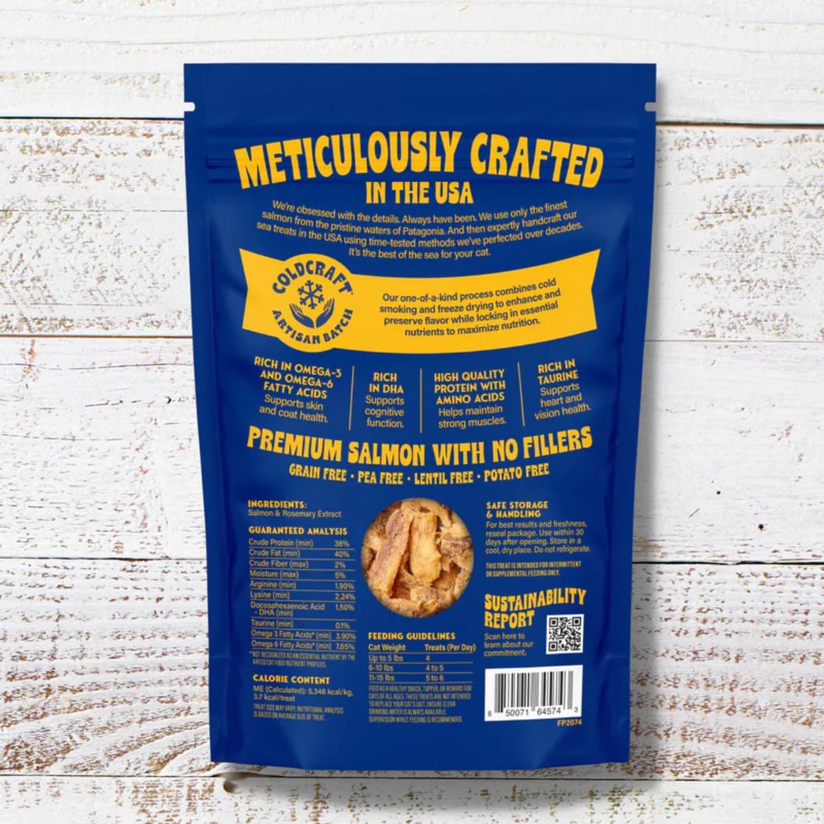 Finfare Cat 6oz. Freeze-dried Smoked Salmon Nuggets