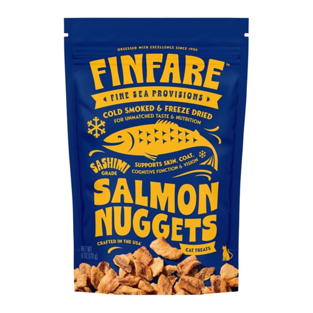 Finfare Cat 6oz. Freeze-dried Smoked Salmon Nuggets