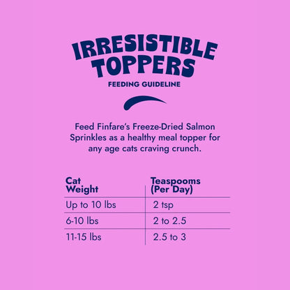 Finfare Cat 6oz. Freeze-dried Smoked Salmon Sprinkles Topper