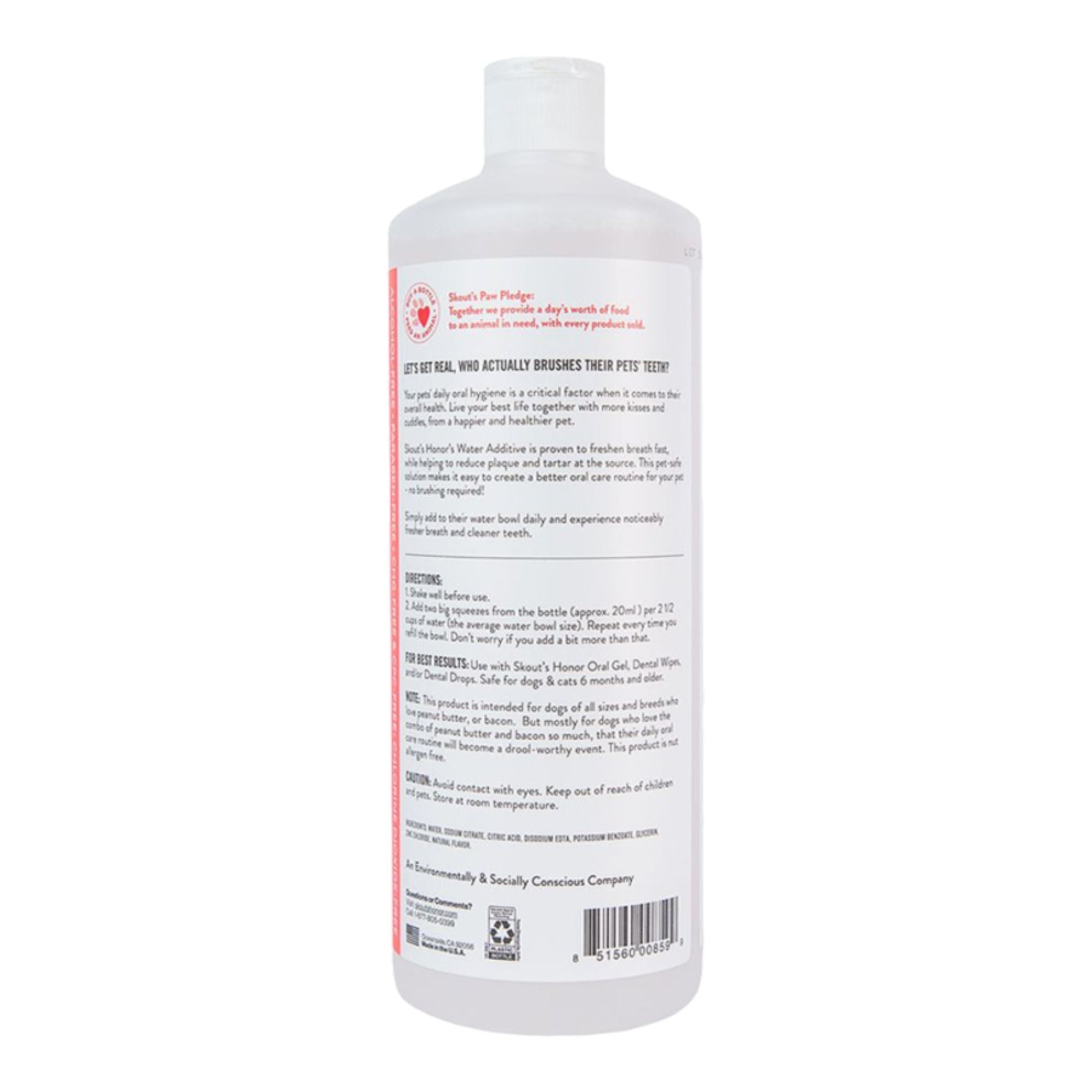 Skout's Honor Dog Peanut Butter & Bacon Water Additive 32oz.