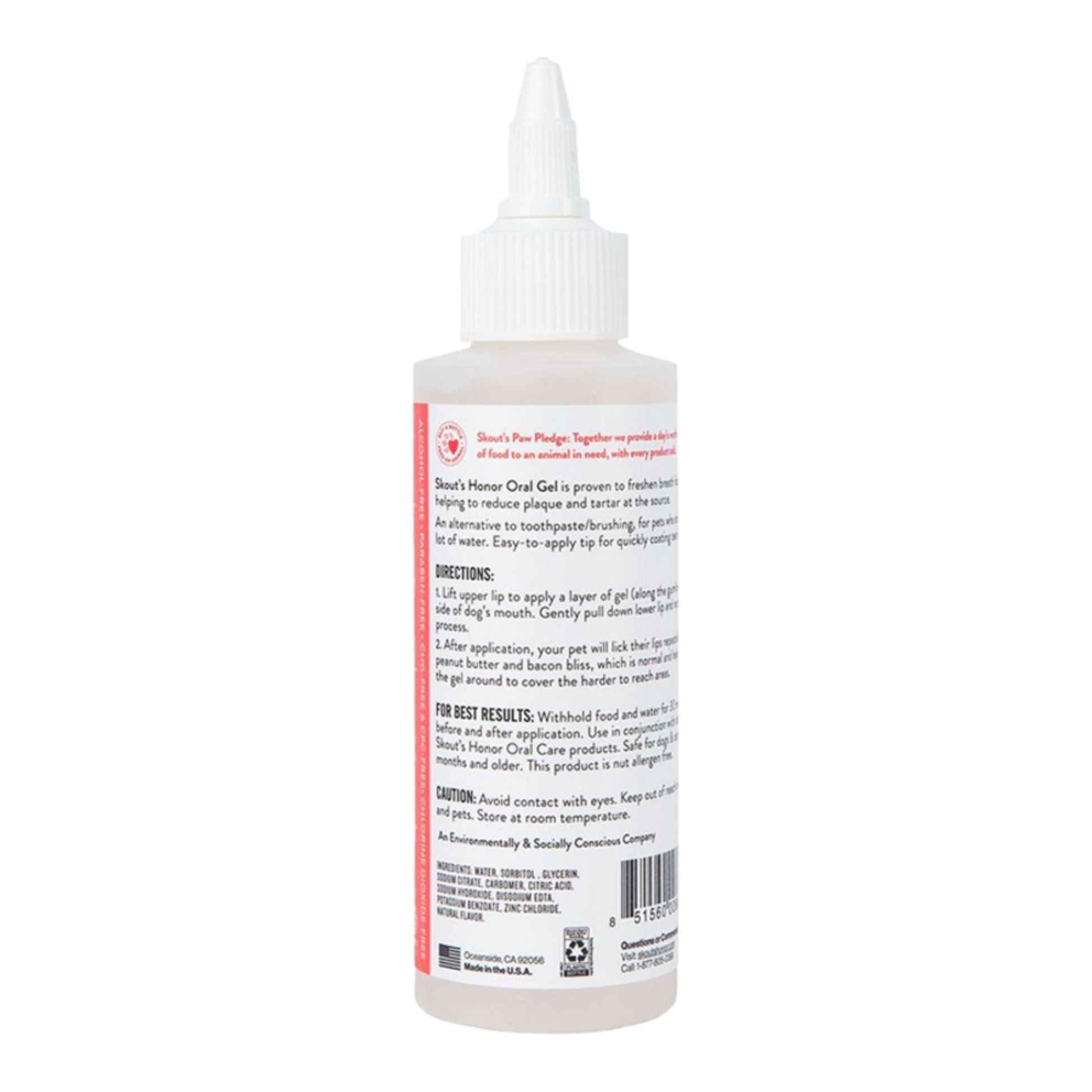 Skout's Honor Dog Oral Gel Peanut Butter & Bacon 4oz.