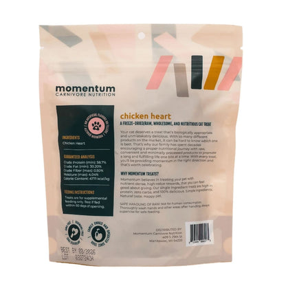Momentum Carnivore Nutrition Cat 1.9oz. Chicken Hearts