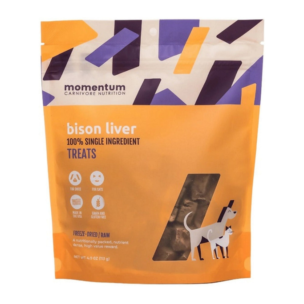 Momentum Carnivore Nutrition Dog 4oz. Bison Liver