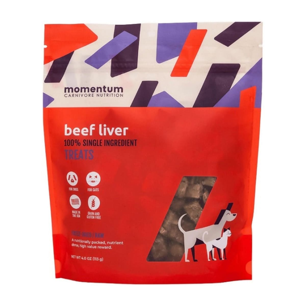 Momentum Carnivore Nutrition Dog 4oz. Beef Liver