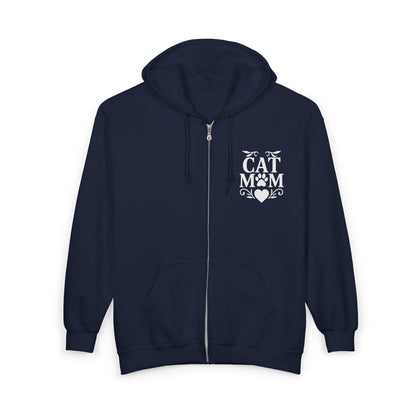 Cat Mom Zip Up Hoodie