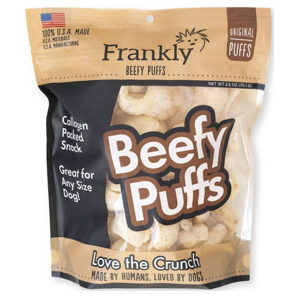 Frankly Dog Beefy Puffs Original Collagen
