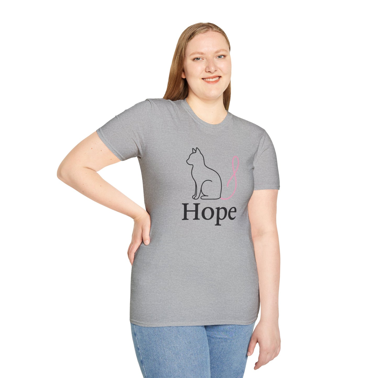 Hope Cat Breast Cancer awareness  T-Shirt