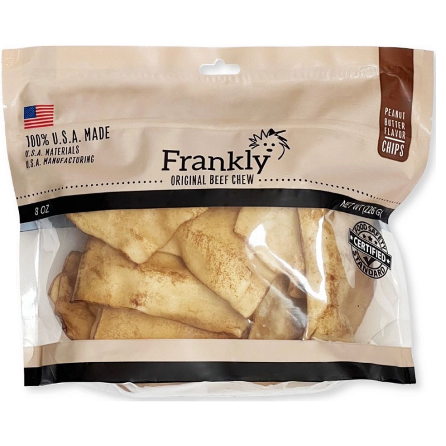 Frankly Dog Collagen Beef Chips Peanut Butter