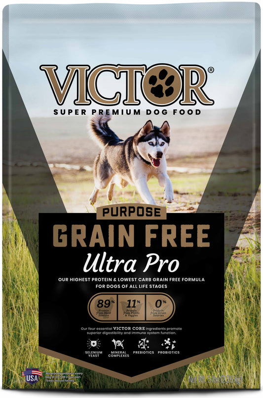 Victor Super Premium Dog Food Purpose Grain Free Ultra Pro Dry Dog Food Beef & Chicken 5lb