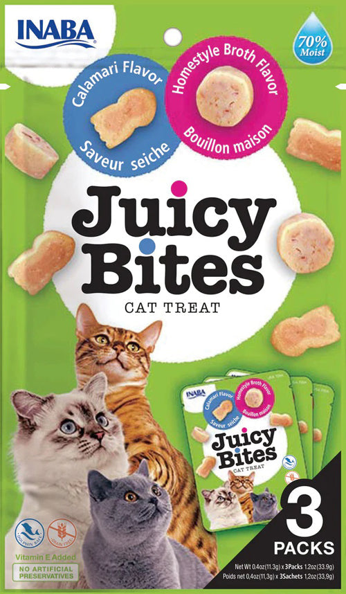 Inaba Cat Juicy Bites Homestylecalamari 6Ct-1.2Oz