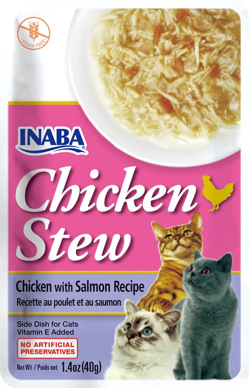 Inaba Cat Stew Chicken Salmon 6Ct-1.04Oz