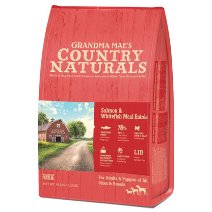 Grandma Maes Country Naturals Salmon and Whitefish Meal Dry Dog Food Sample 9 Ounces