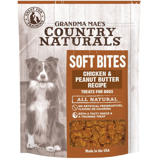 Grandma Maes Country Naturals Soft Bites Dog Treats Chicken Peanut Butter; 1ea-5 oz