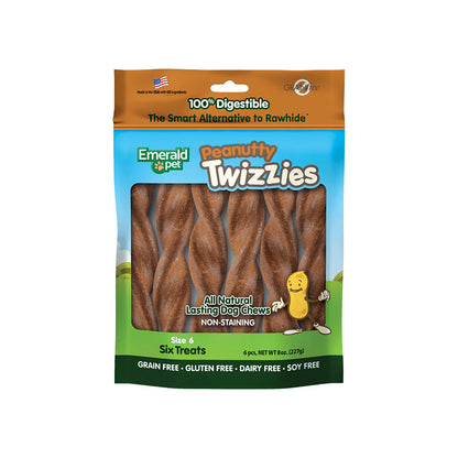 Emerald Pet Peanutty Twizzies, 6 Inch, 6 Pk 8oz. Default Title