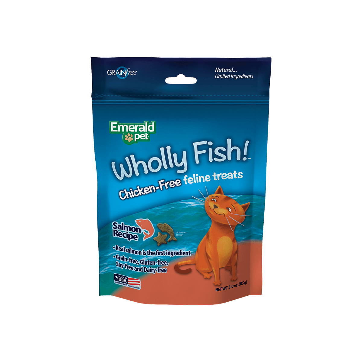 Emerald Pet Wholly Fish! Salmon Cat Treat 3oz. Default Title