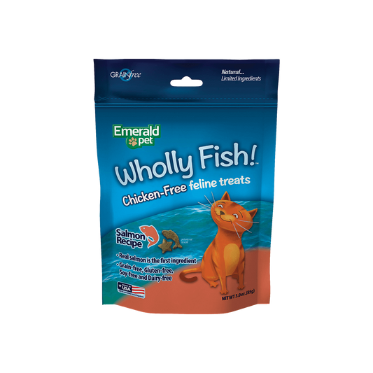 Emerald Pet Wholly Fish! Salmon Cat Treat 3oz. Default Title