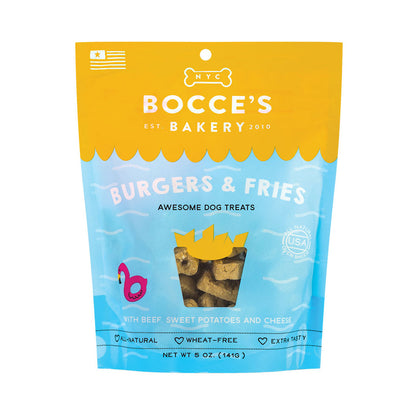 Bocces Bakery Dog Biscuits Burgers And Fries 5oz. Default Title