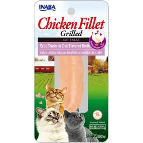 Inaba Cat Grill Fil Xtnder Chkn-Crab Broth .9Oz-6Ct
