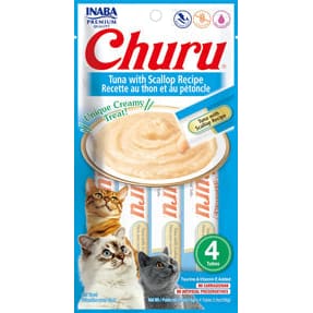 Inaba Cat Churu Puree Tuna Scallop 0.52Oz-6Ct