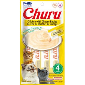Inaba Cat Churu Puree Chkn Cheese 0.52Oz-6Ct