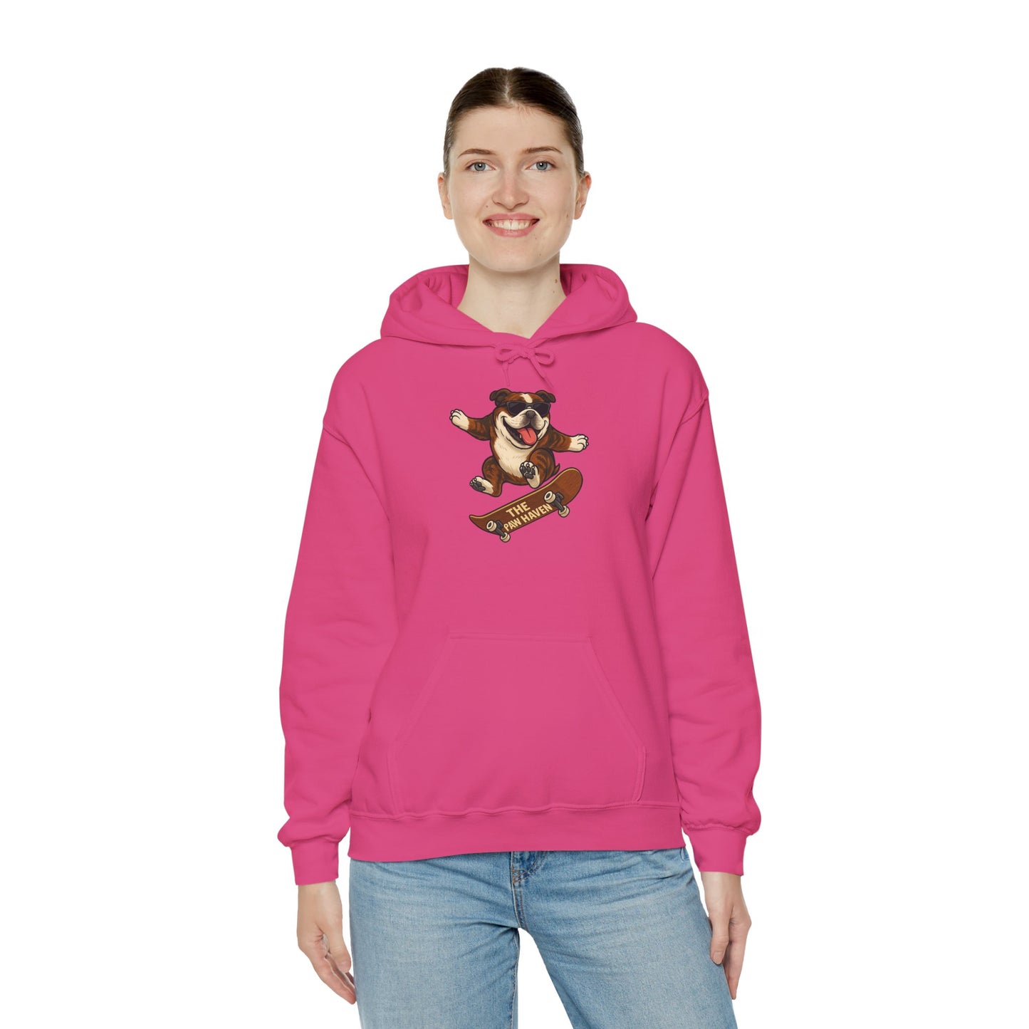 Skateboarding Bulldog Hoodie Sweatshirt