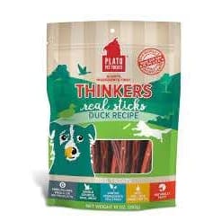 Plato Dog Treats Thinkers Duck Sticks 10oz.