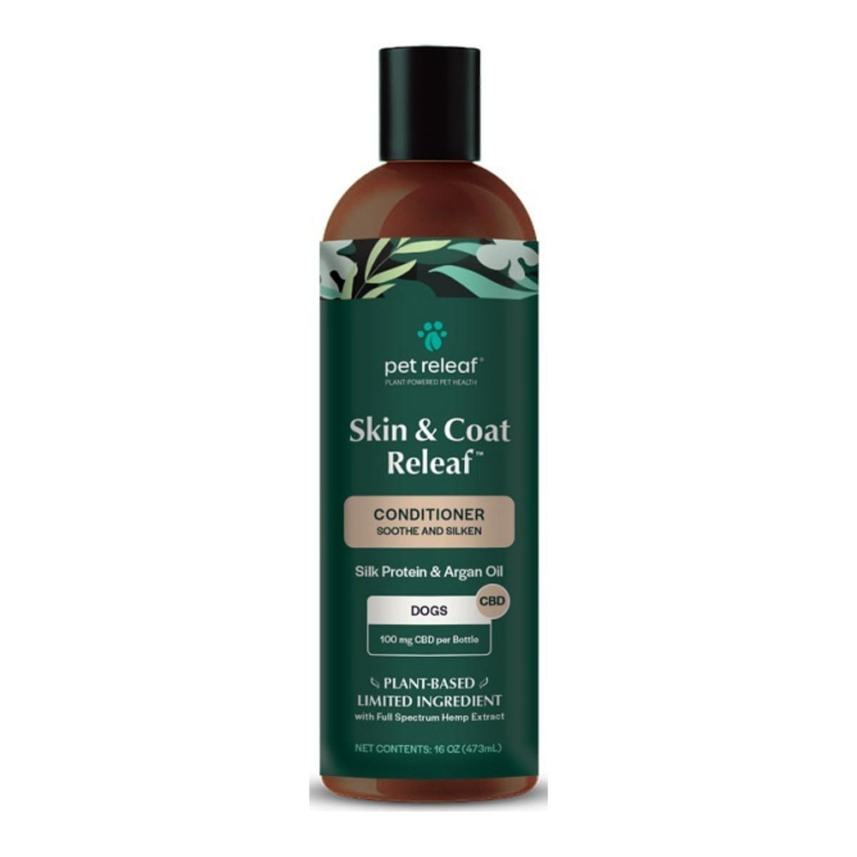 Pet Relief Skin & Coat Dog 16oz./6 Soothe & Silken Conditioner CBD 100Mg