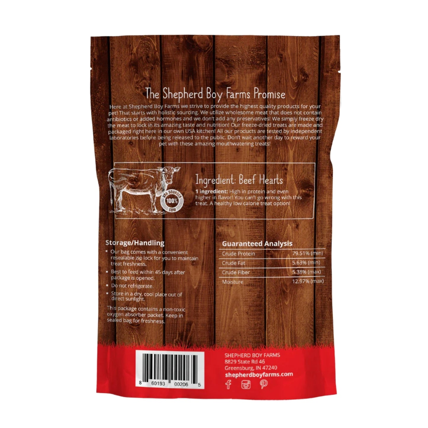 Shepherd Boy Farms Dog & Cat Freeze-Dried Beef Heart