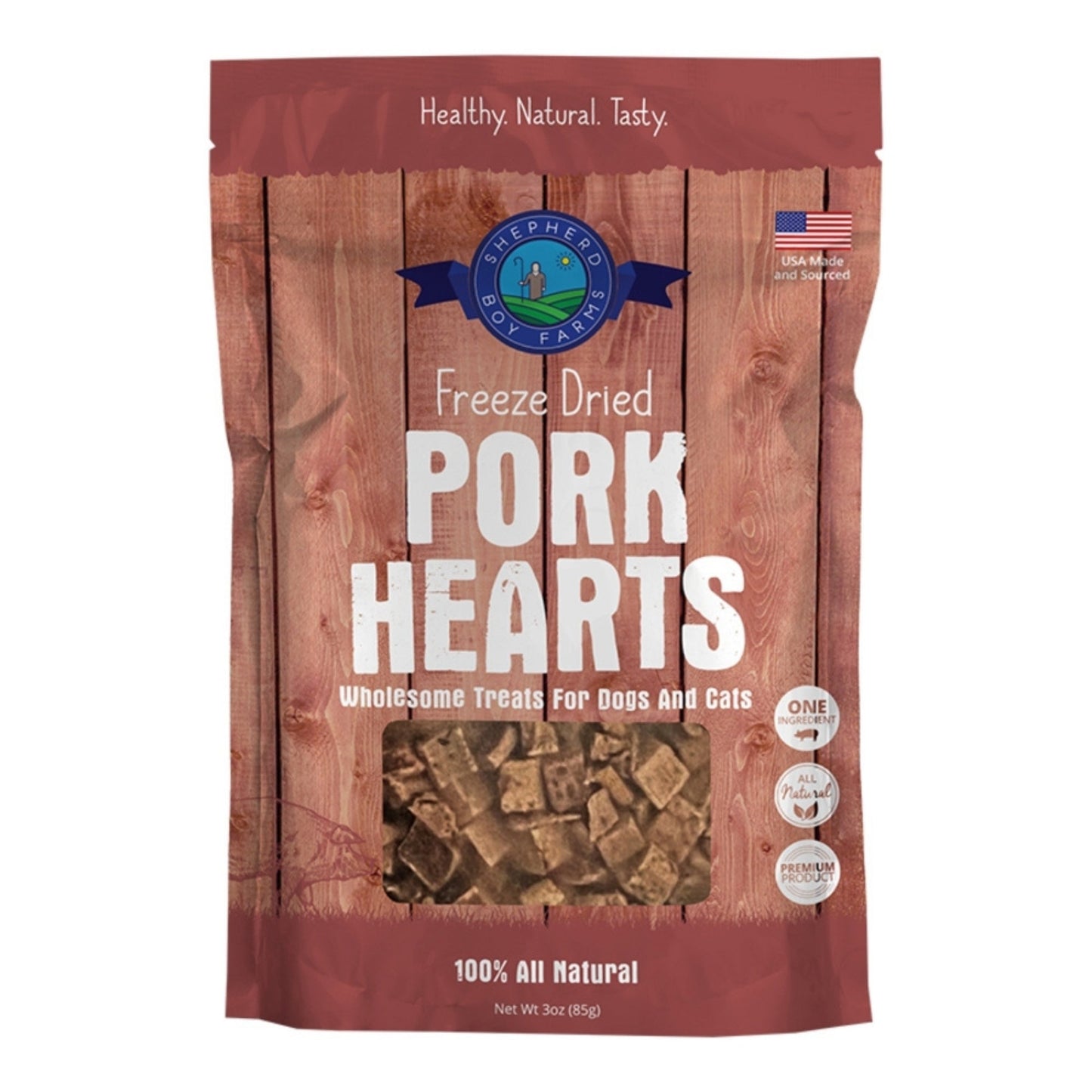 Shepherd Boy Farms Dog & Cat Freeze-Dried Pork Heart