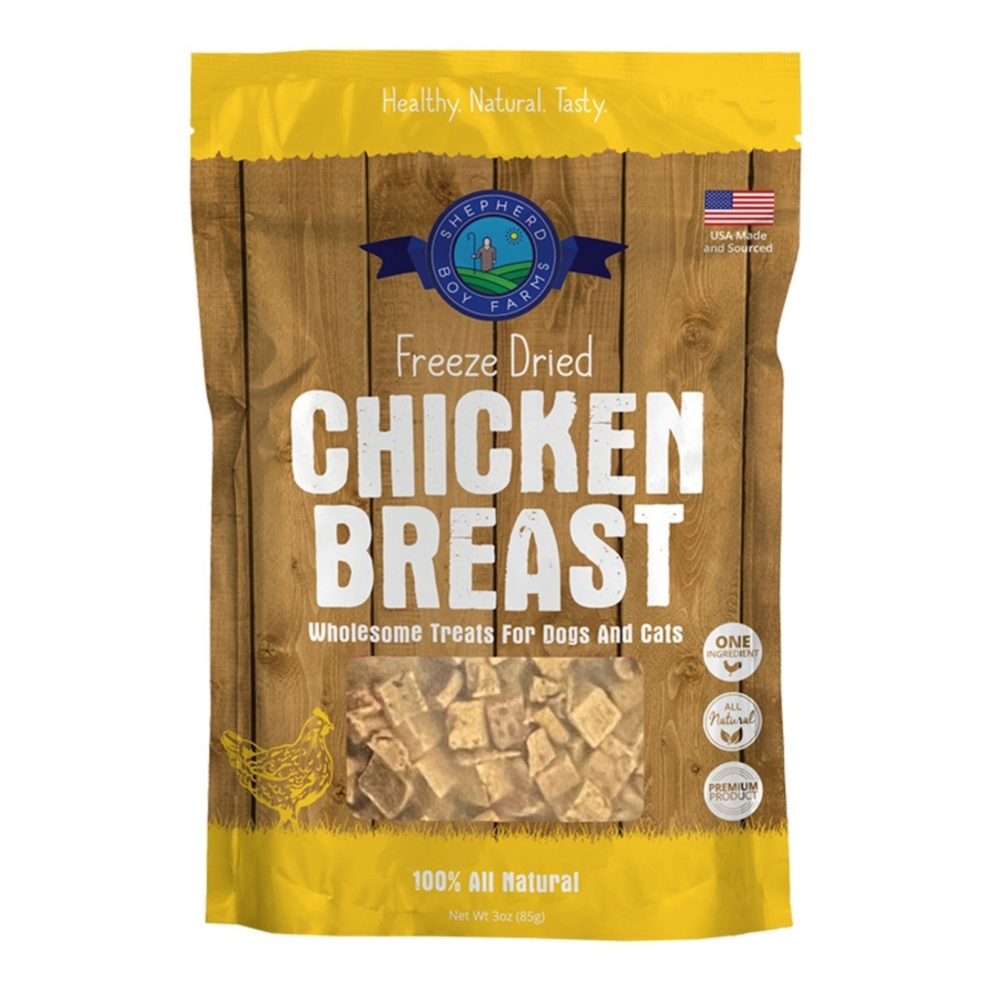 Shepherd Boy Farms Dog & Cat Freeze-Dried Chicken Breast 3oz.