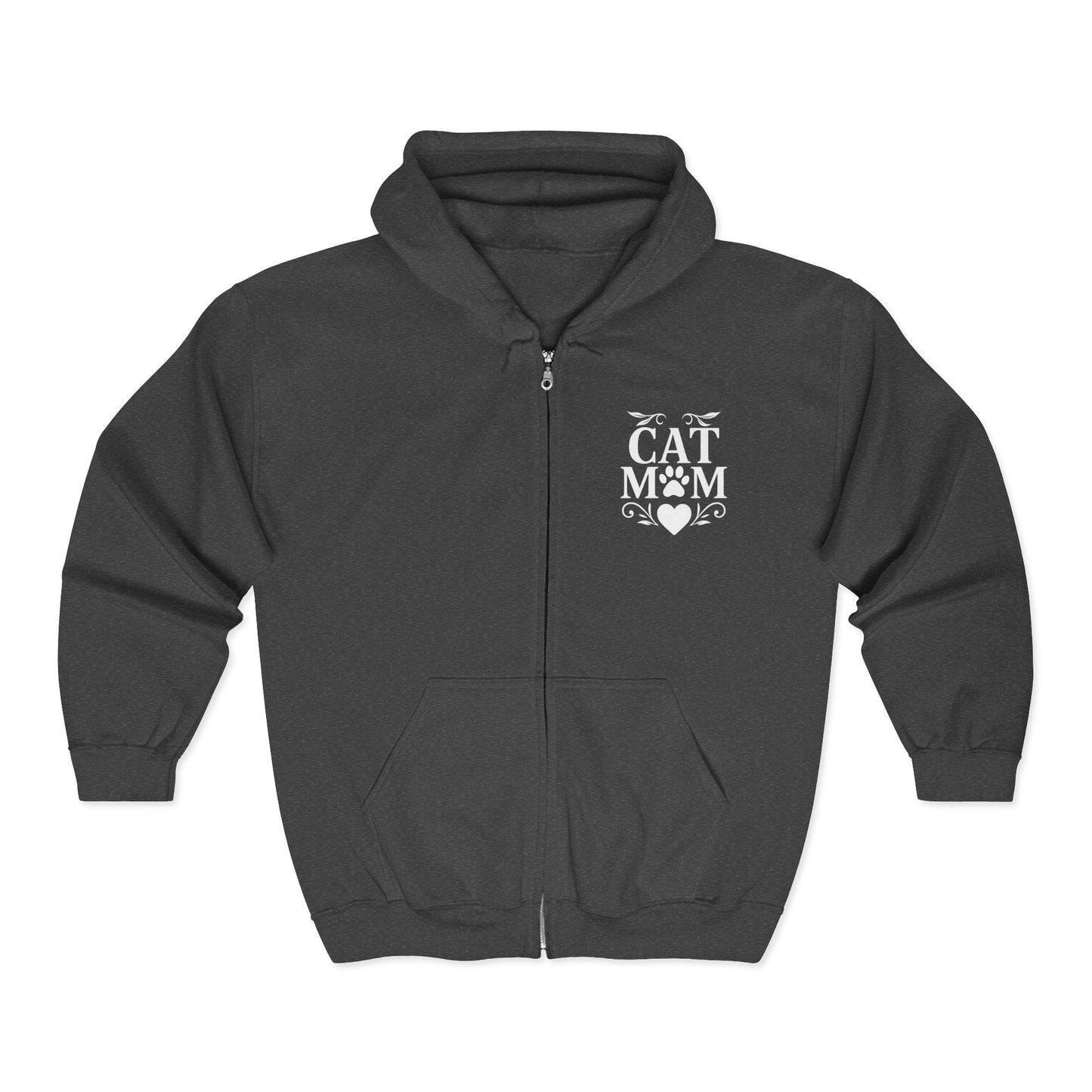 Cat Mom Zip Up Hoodie