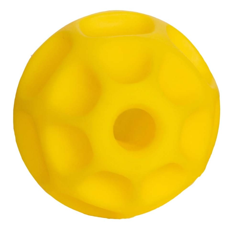 Starmark Treat Dispensing Tetraflex Dog Toy Yellow Small