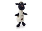 Charming Pet Products Scruffles Lamb Plush Dog Toy Black; White Large
