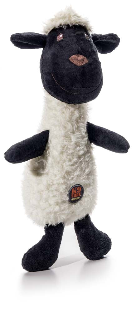 Charming Pet Products Scruffles Lamb Plush Dog Toy Black; White Large