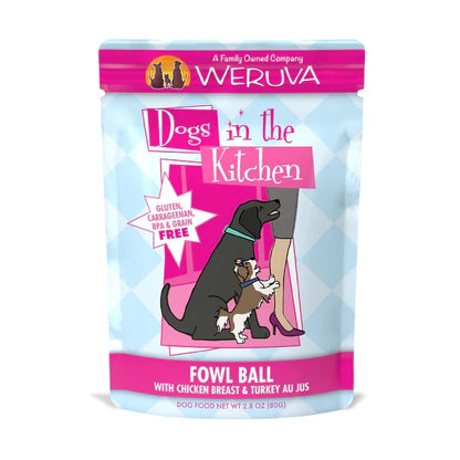 Dogs In The Kitchen Dog Fowl Ball 2.8oz. Pouch (Case of 12)