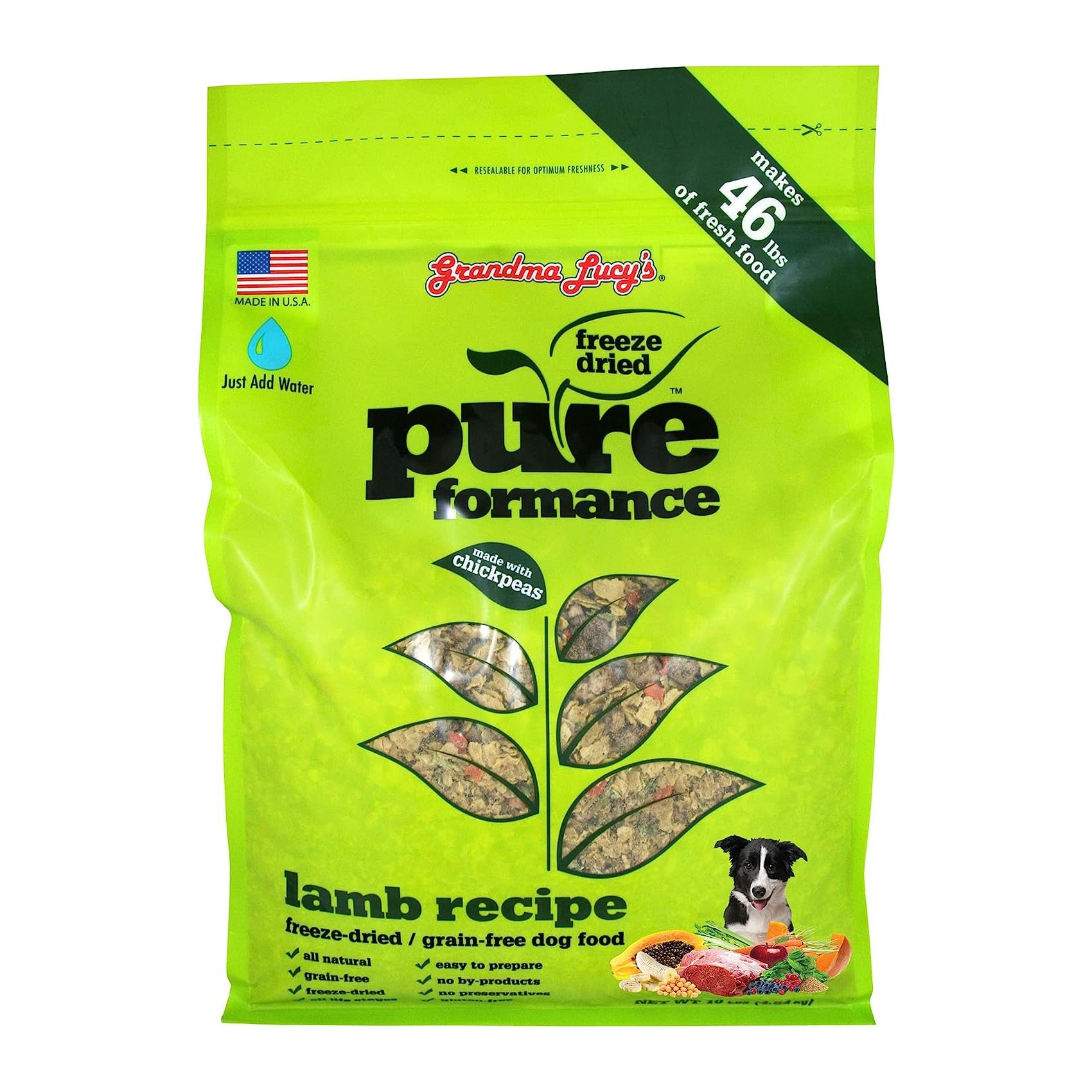 Grandma Lucys Dog Pure Grain Free Lamb Chickpea 10 Lbs. Default Title