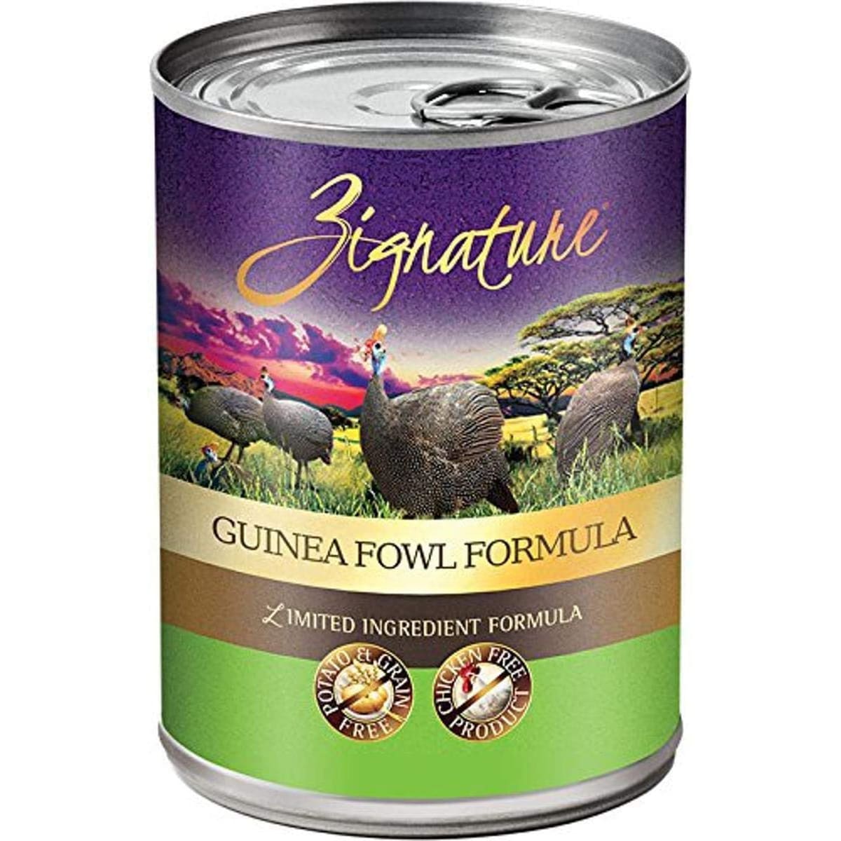 Zignature Dog Canned 13oz. Guinea Fowl (Case of 12)