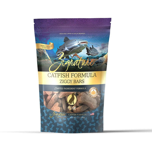 Zignature Dog Ziggy Bar Treat Catfish 12oz.