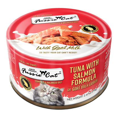 Fussie Cat Premium Tuna with Salmon in Goat milk Gravy 2.47oz. Default Title