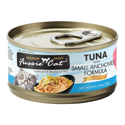 Fussie Cat Premium Tuna with Small Anchovies Formula in Gravy 2.82oz. Default Title