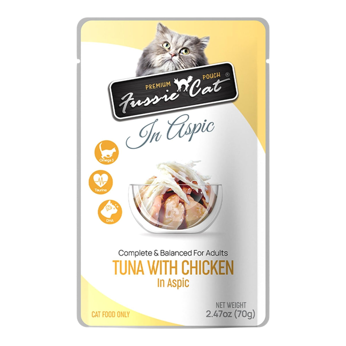 Fussie Cat Premium Tuna with Chicken in Aspic 2.47oz. Pouch Default Title