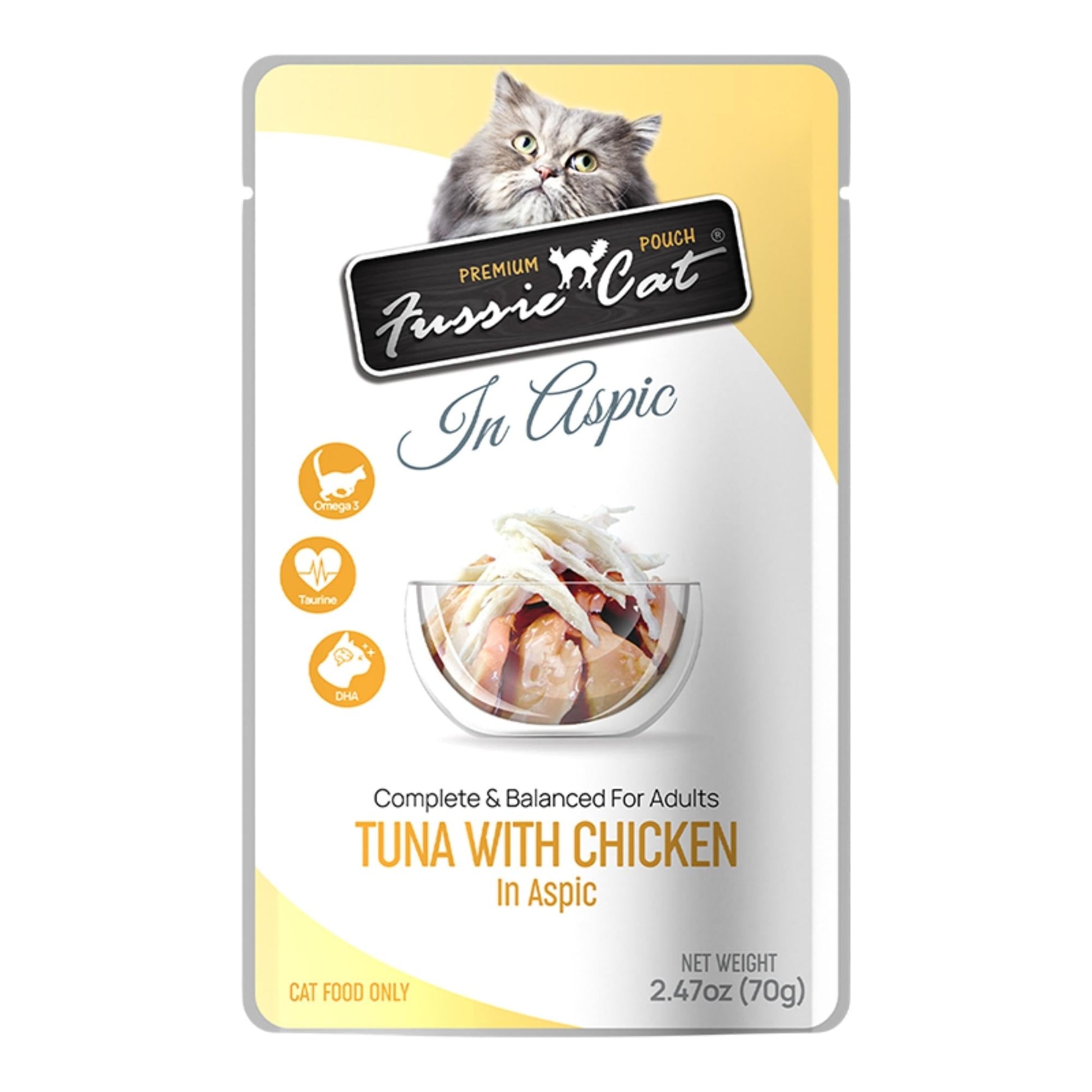 Fussie Cat Premium Tuna with Chicken in Aspic 2.47oz. Pouch Default Title