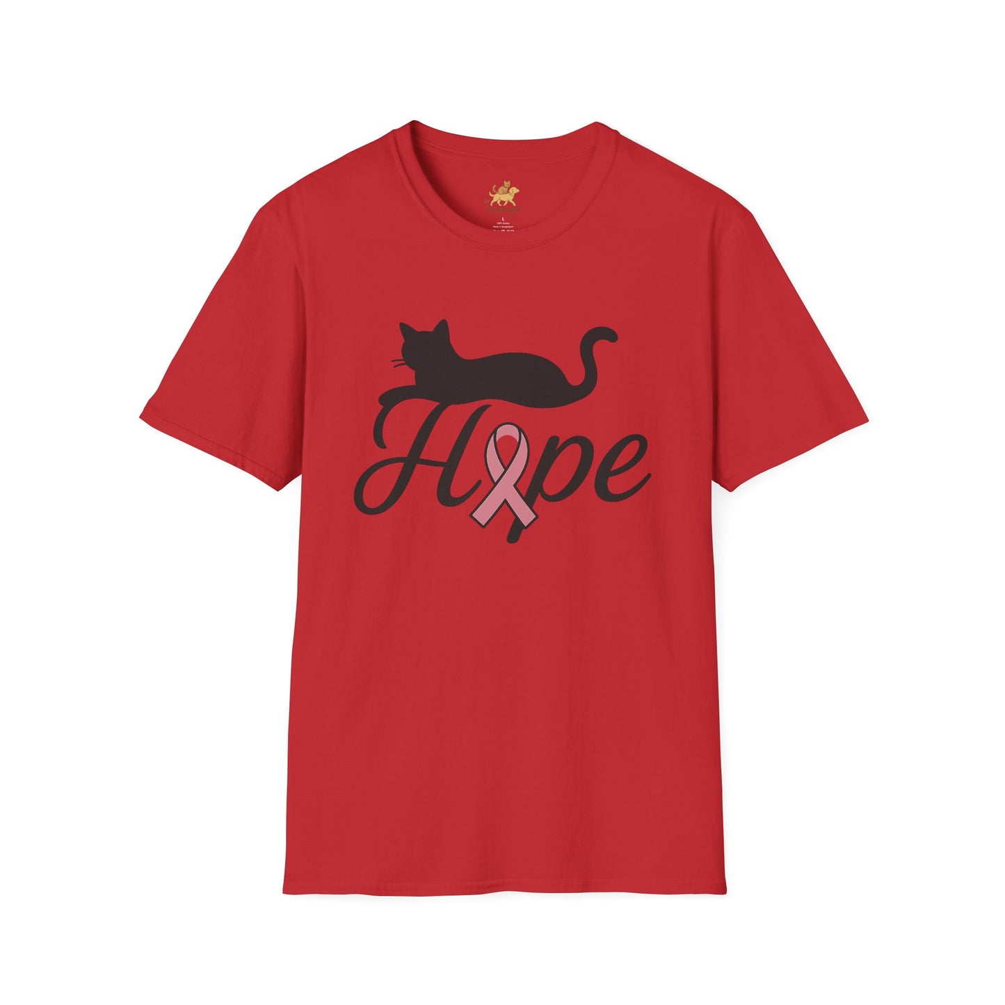 Hope Cat Breast Cancer Awareness T-Shirt